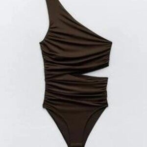 Chocolate brown cutout bodysuit
